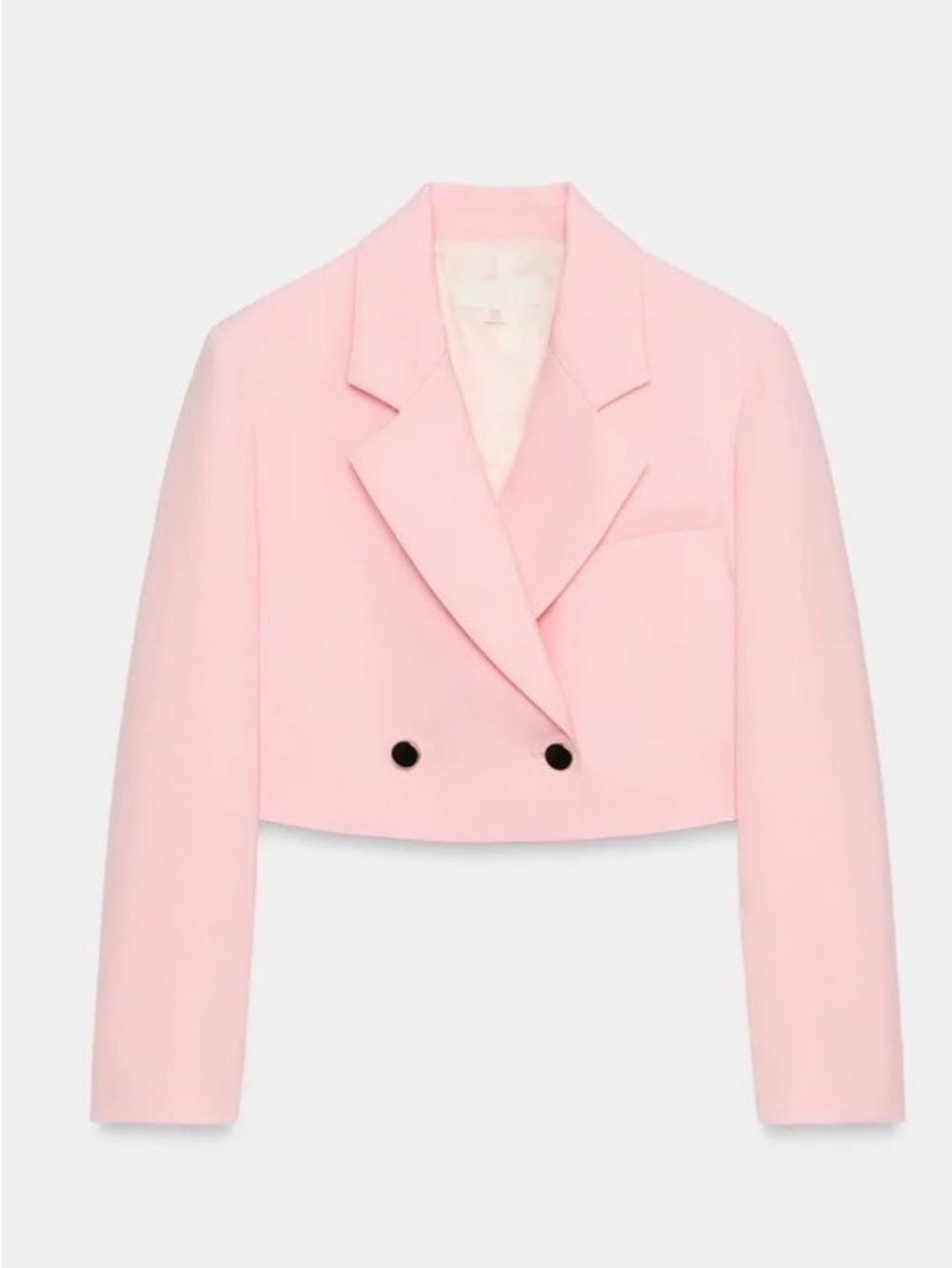 Zara NWT Pink Cropped Double Breasted Blazer